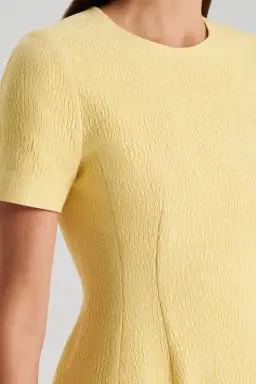 Scanlan Theodore Stretch Reptile Mini Dress Yellow Size 8 for rent on The Volte - image 3