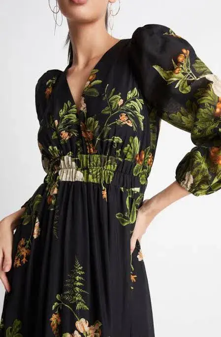Sheike Garden of Eden Maxi Black Floral Size 16 for rent on The Volte - main image