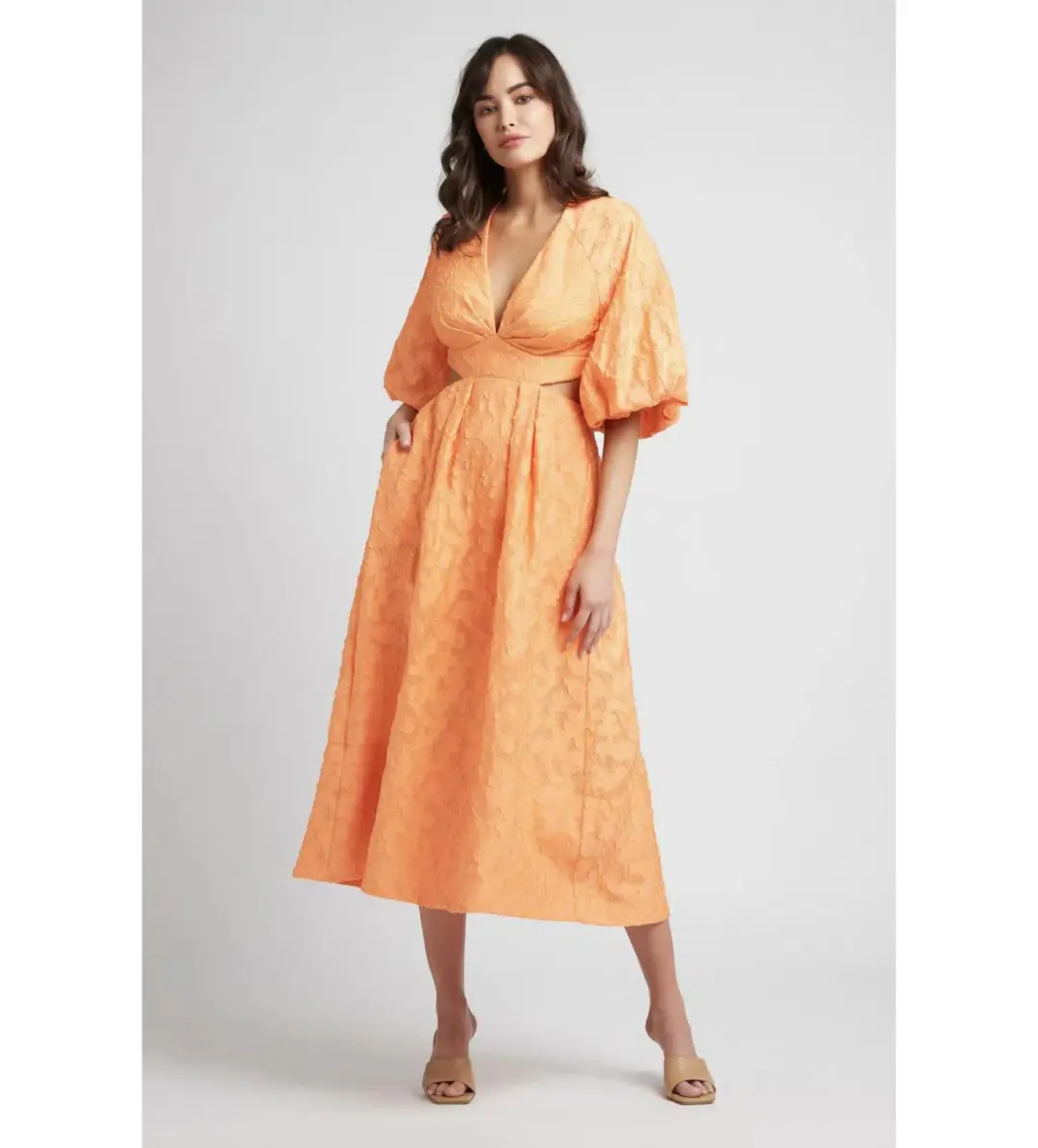 Sheike Estate Dress Tangerine Size AU 12 for rent on The Volte - main image