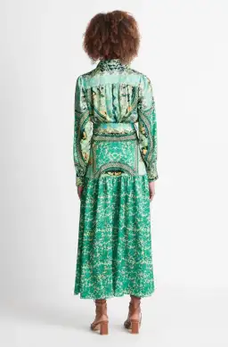 Sheike Georgia Shirt Dress Green Print Size 14 for rent on The Volte - image 3