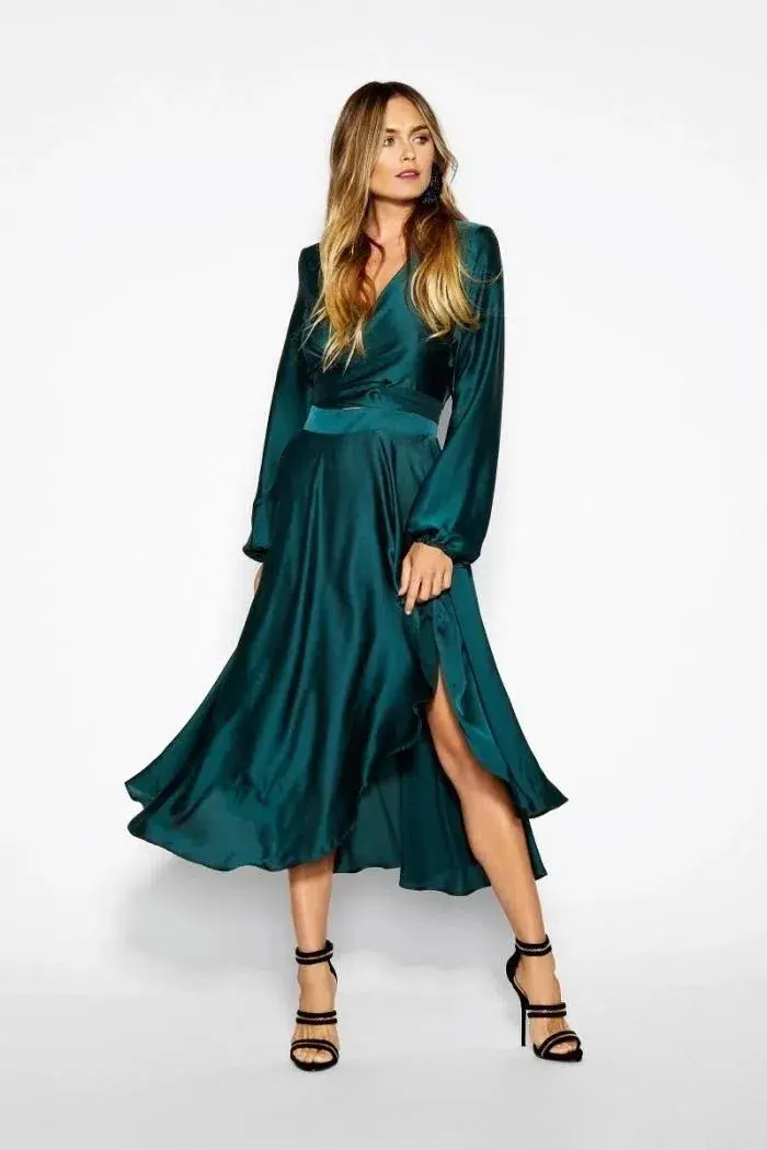 Sheike Fanciful Dress Peacock Size 14 for rent on The Volte - main image