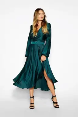 Sheike Fanciful Dress Peacock Size 14 for rent on The Volte - image 1