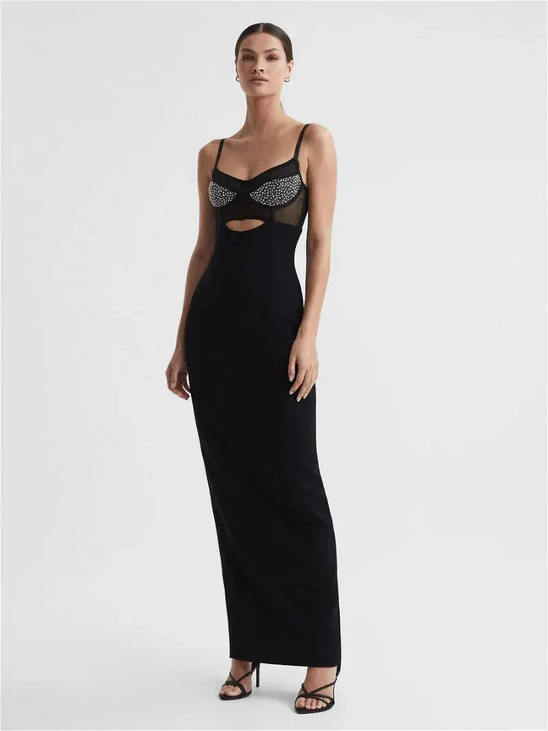 Rachel Gilbert Hartley Dress Black Size 12 for rent on The Volte - main image
