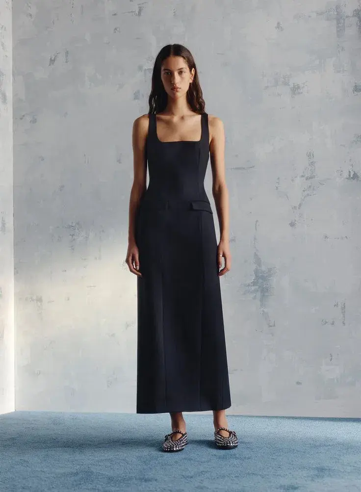 Anna Quan Ivana Maxi Dress Black Ink Size 6 for rent on The Volte - main image