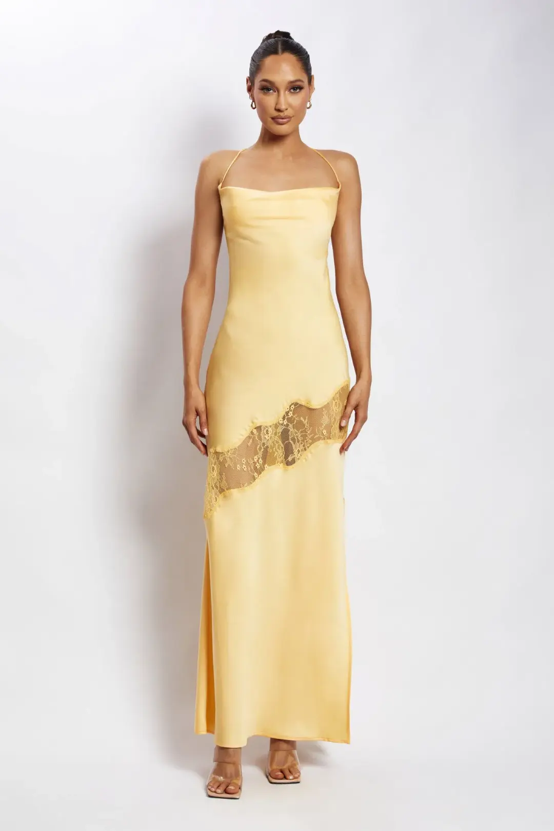 Meshki Chandra Maxi Dress Lemon Size L /AU 12 for rent on The Volte - main image