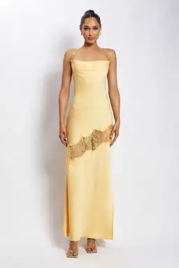 Meshki Chandra Maxi Dress Lemon Size L /AU 12 for rent on The Volte - image 1