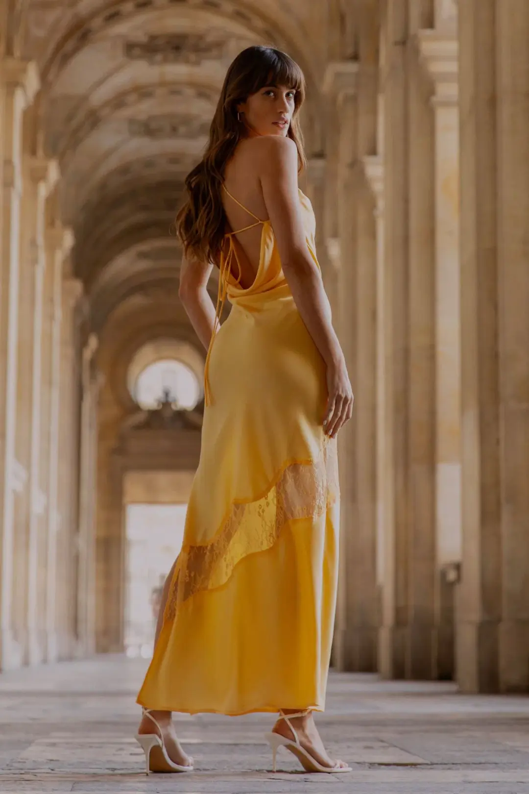 Meshki Chandra Maxi Dress Lemon Size L /AU 12 for rent on The Volte - main image