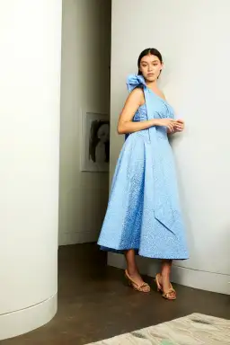 Rachel Gilbert Emiliano Gown Blue Size 10 for rent on The Volte - image 1