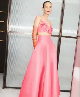 Acler Isla Top and Maxi Skirt Set Pink Rose Size 8 for rent on The Volte - image 2