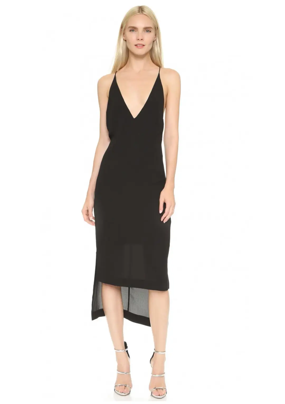 Dion Lee Fine Line Cami Slip Dress Black Size 10 for rent on The Volte - main image