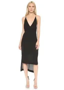 Dion Lee Fine Line Cami Slip Dress Black Size 10 for rent on The Volte - image 1