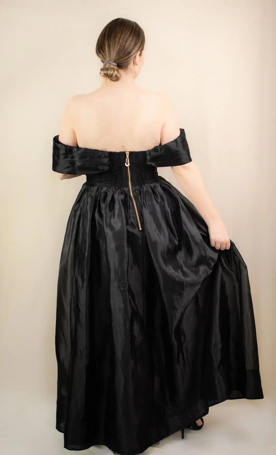 Aje Cordelia Corseted Maxi Dress Black Size 16 for rent on The Volte - main image