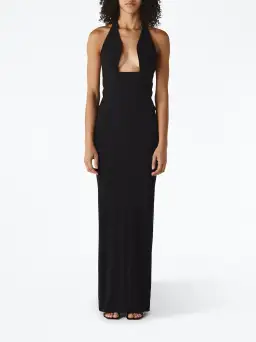Christopher Esber Tailored Slope Halter Dress Black Size 6 for rent on The Volte - image 1