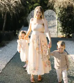 Zimmermann Halliday Scallop Midi Dress in Cream Watercolour Size 1 / AU 6-8 for rent on The Volte - image 2