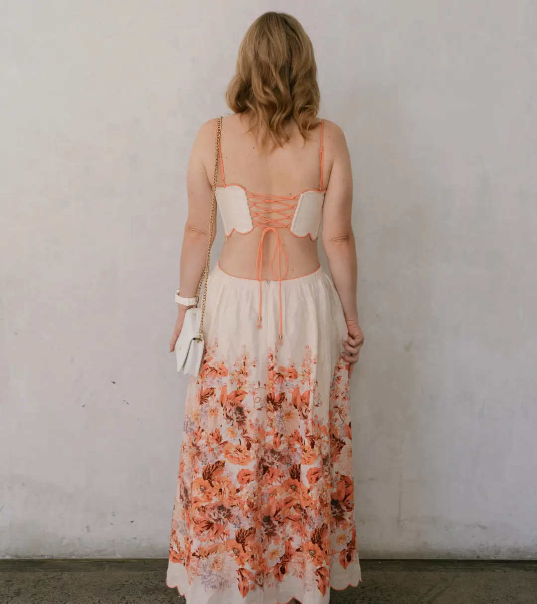 Zimmermann Devi Scallop Midi Dress in Cream Floral Size 3 / AU 10-12 for rent on The Volte - main image