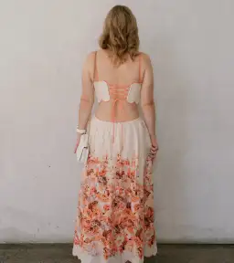 Zimmermann Devi Scallop Midi Dress in Cream Floral Size 3 / AU 10-12 for rent on The Volte - image 9