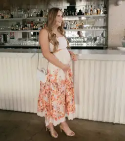 Zimmermann Devi Scallop Midi Dress in Cream Floral Size 3 / AU 10-12 for rent on The Volte - image 3