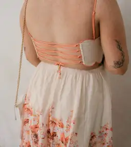 Zimmermann Devi Scallop Midi Dress in Cream Floral Size 3 / AU 10-12 for rent on The Volte - image 4