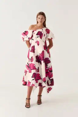 Aje Arista Tulip Midi Dress Floral Size 8 for rent on The Volte - image 2