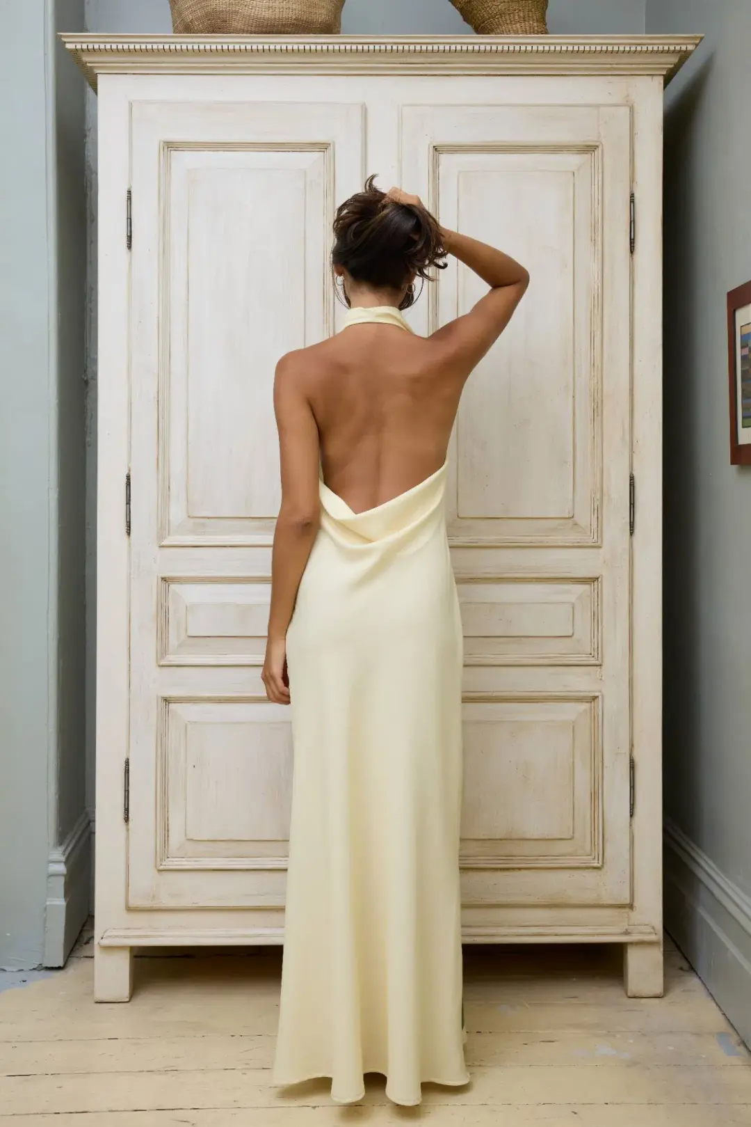 Harper Lu Cowl Slip Dress Iris Floral Size 12 for rent on The Volte - main image