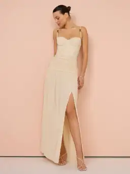 Manning Cartell Double Time Pleat Dress Nougat Size 8