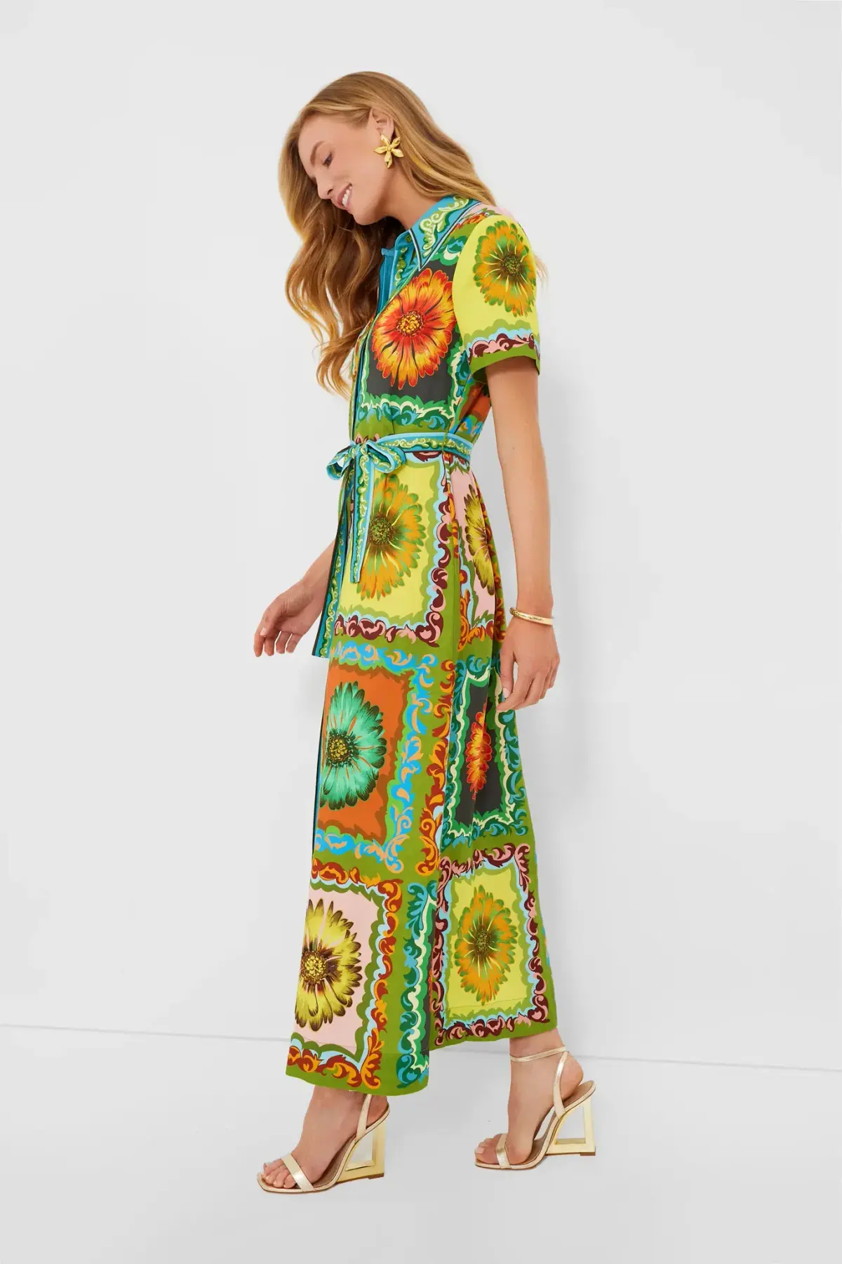 Alemais Disco Daisy Shirtdress Multi Size 8 - Image 3