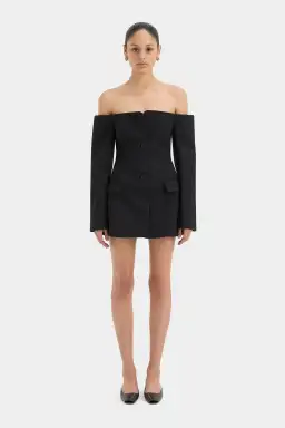 Sir the Label Sandrine Tailored Mini Dress in Black Size 1 / AU 8 for rent on The Volte - image 1
