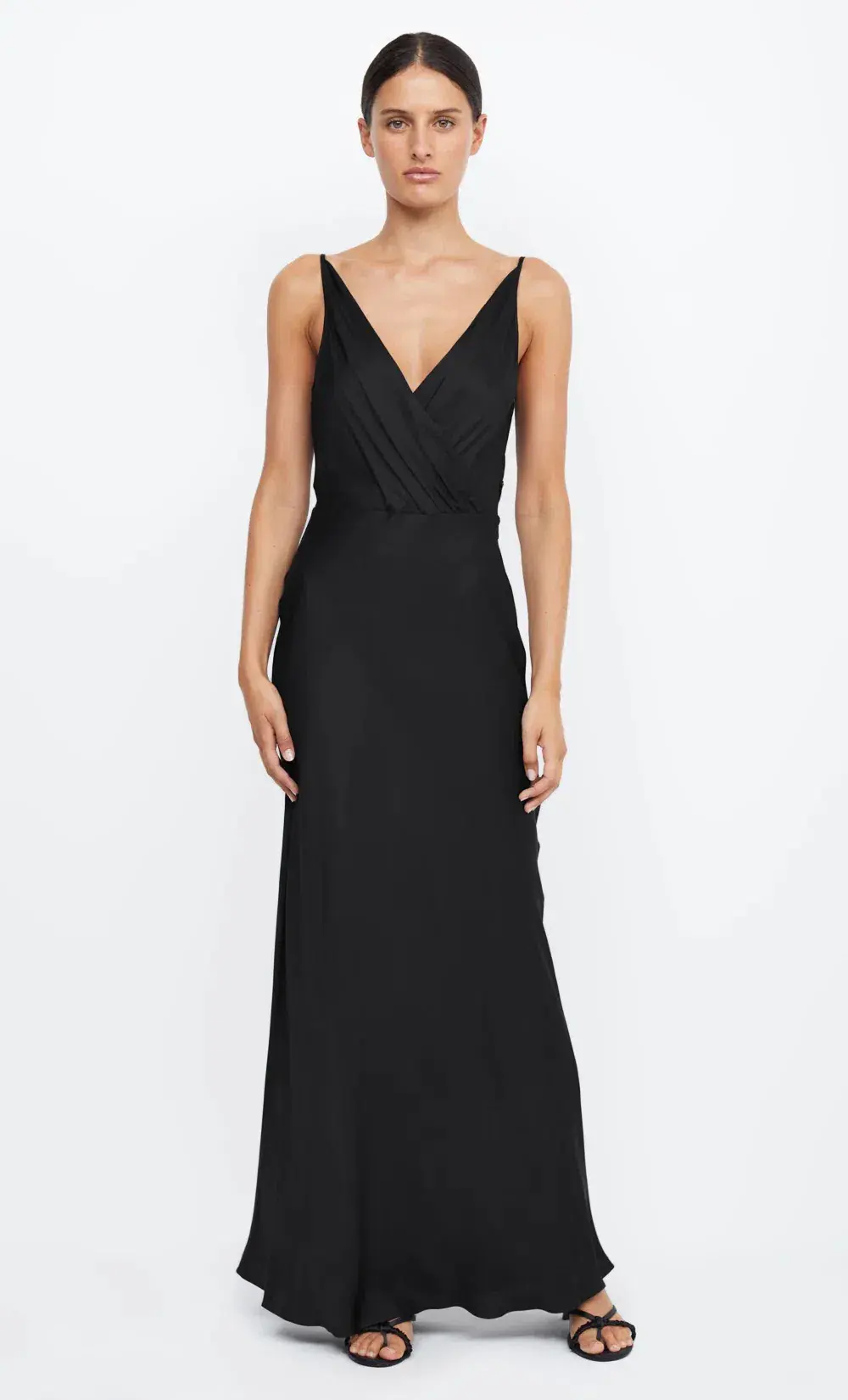 Bec & Bridge Adore V Maxi Dress Black Size 8 for rent on The Volte - main image