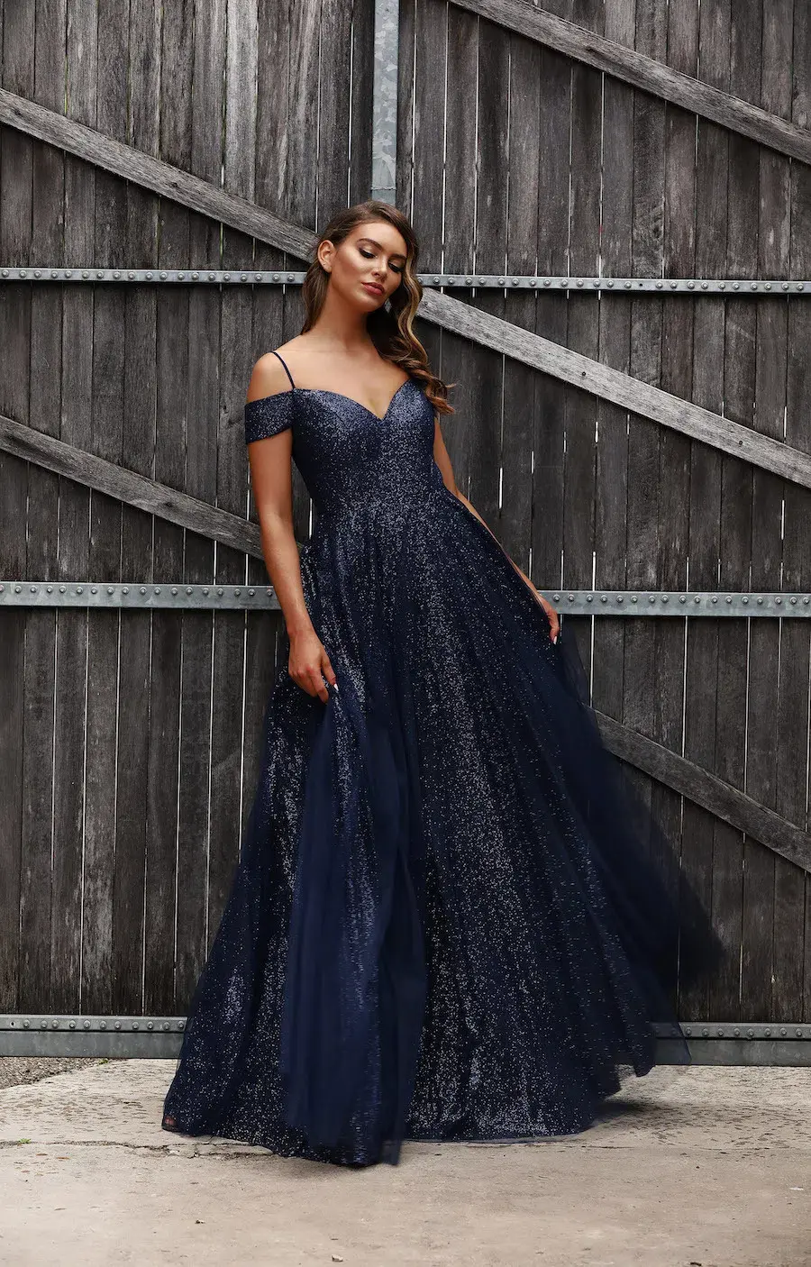 Jadore JX3029 Gown Navy Blue Size 16 - Image 1