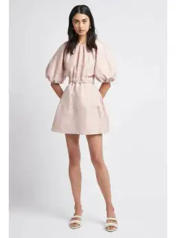 Aje Psychedelia Mini Dress Blush Size AU 8