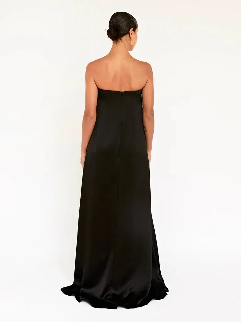 Anna Quan Delfina Maxi Dress Black Ink Size 10 for rent on The Volte - main image