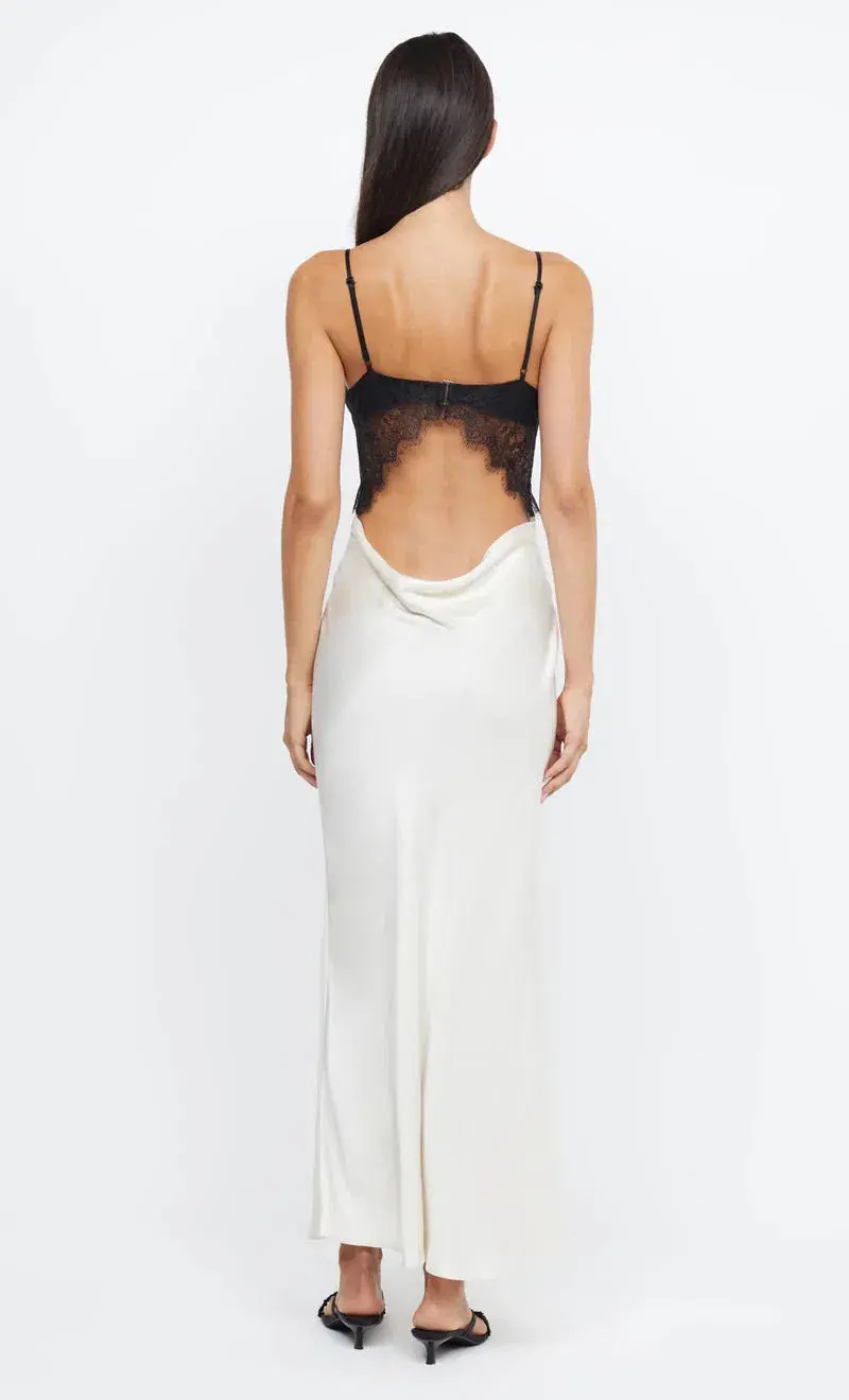 Bec & Bridge Emery Lace Maxi Dress Ivory/Black Size AU 6 for rent on The Volte - main image
