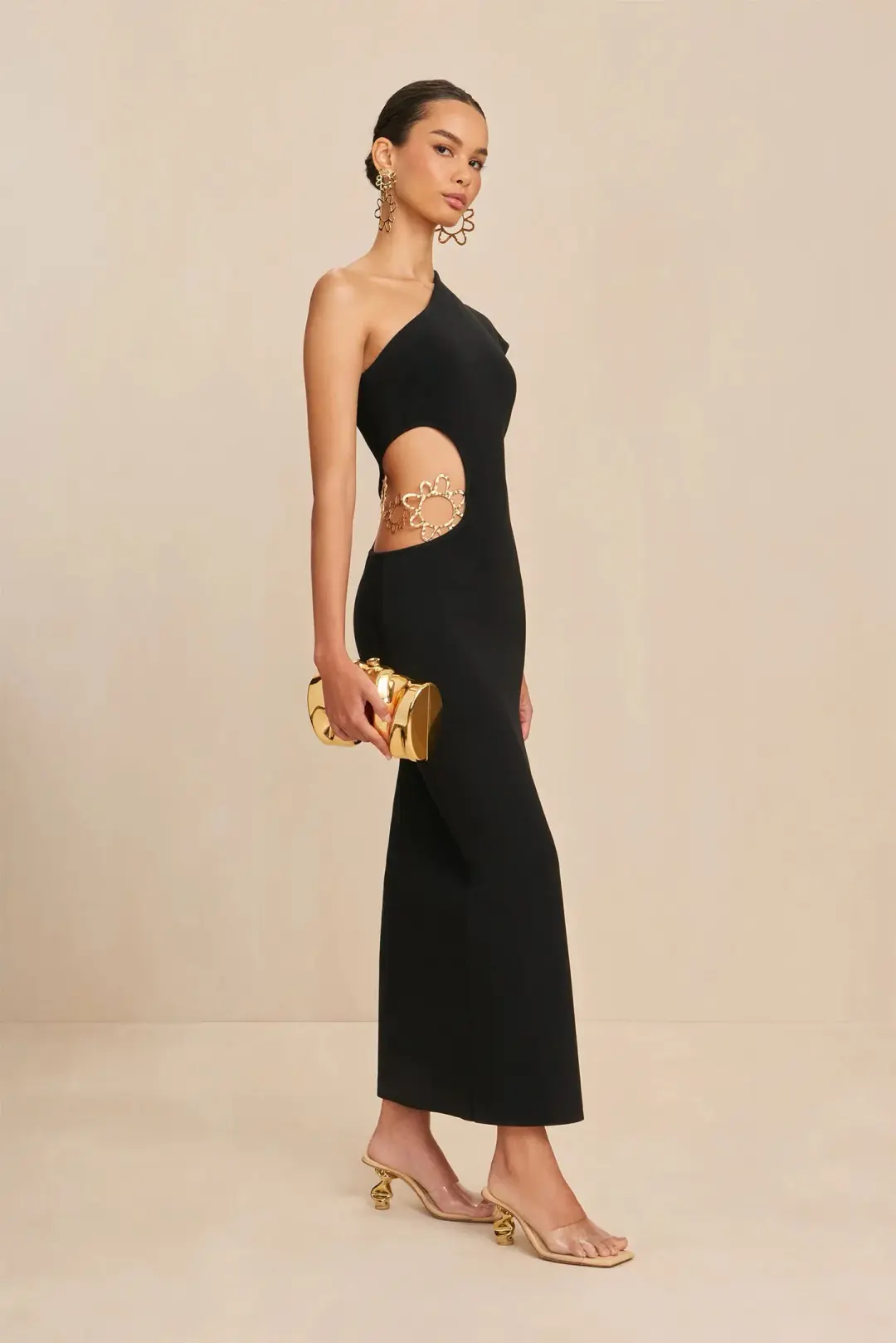 Cult Gaia Adrian Knit Dress Black Size AU 8 for rent on The Volte - main image