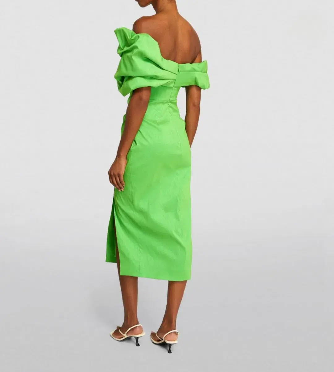 Rachel Gilbert Gia Midi Dress Green Size 3 / AU 12 for rent on The Volte - main image