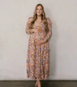 Zimmermann Violet Twist Front Midi Dress Multi Floral Size 2 / AU 8-10 for rent on The Volte - image 1