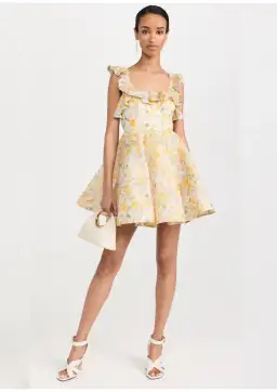 Zimmermann Harmony Frilled Mini Dress Citrus Garden Print Size 1 (6)6 for rent on The Volte - image 1
