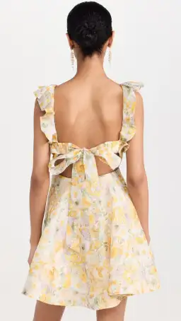 Zimmermann Harmony Frilled Mini Dress Citrus Garden Print Size 1 (6)6 for rent on The Volte - image 3