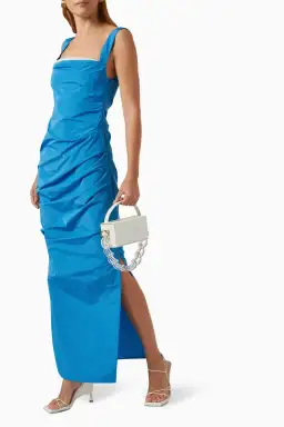 Paris Georgia Raf Midi Dress in Turquoise Size 8 for rent on The Volte - image 1