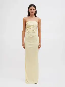Christopher Esber Odessa Arced Side Strapless Gown Butter Size 6 for rent on The Volte - image 1