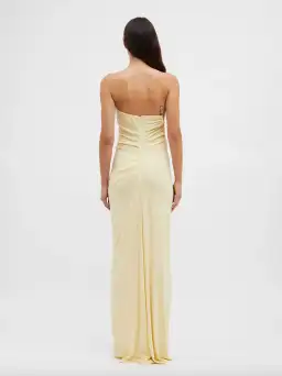 Christopher Esber Odessa Arced Side Strapless Gown Butter Size 6 for rent on The Volte - image 3