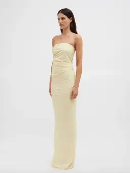 Christopher Esber Odessa Arced Side Strapless Gown Butter Size 6 for rent on The Volte - image 2