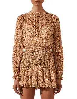 Shona Joy Colette Balloon Sleeve Mini Dress Floral Size 8 for rent on The Volte - image 2