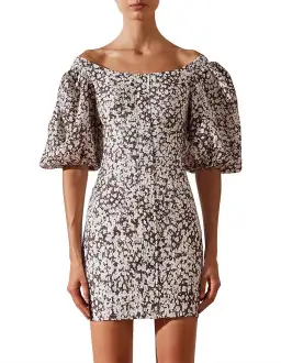 Shona Joy Dahlia OTS Fitted Mini Dress Floral Size 8 for rent on The Volte - image 2