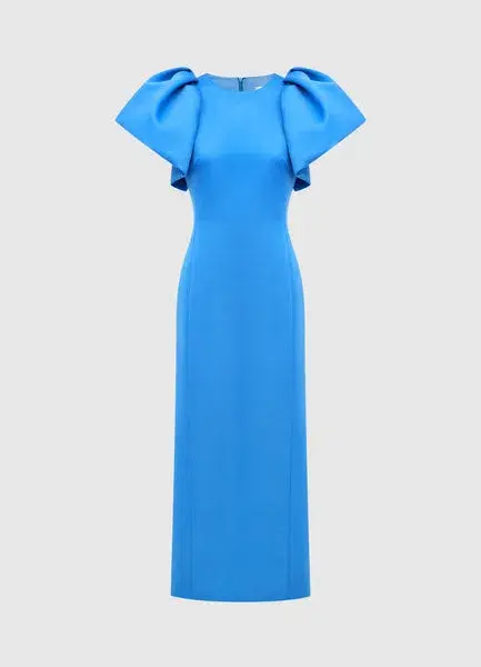 Leo Lin Lucinda Maxi Dress Steel Blue Size 10 for rent on The Volte - main image