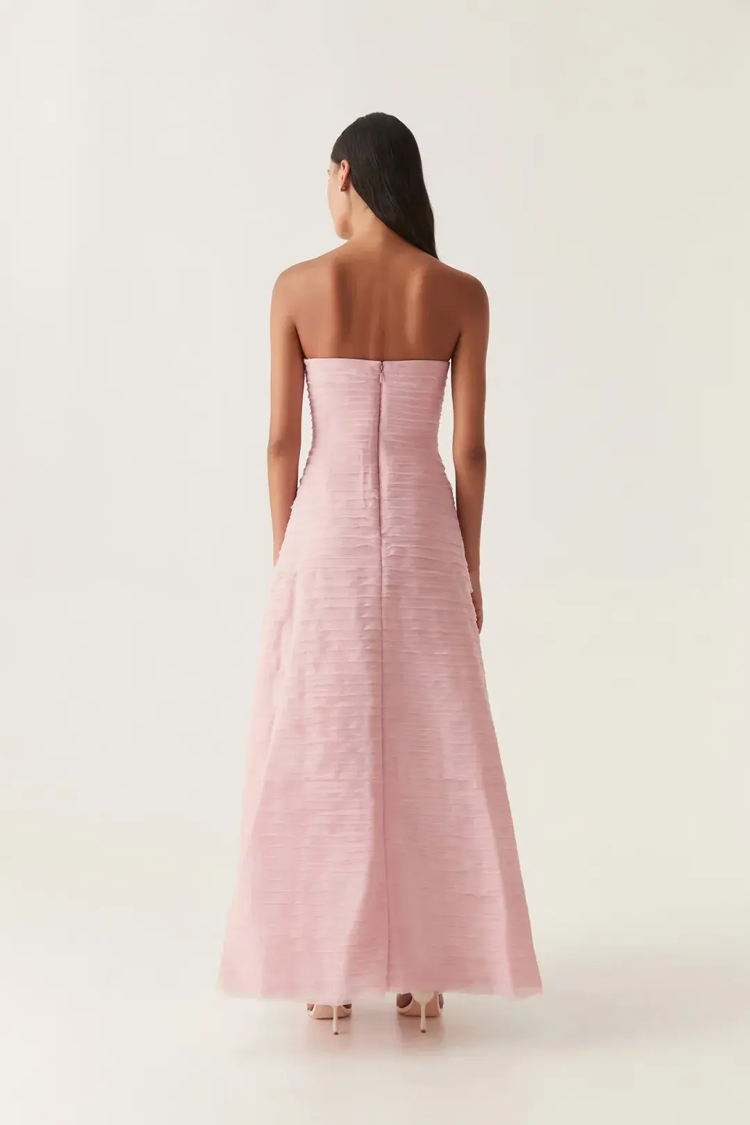 AJE Soundscape Maxi Dress Chalk Pink Size 8 for rent on The Volte - main image