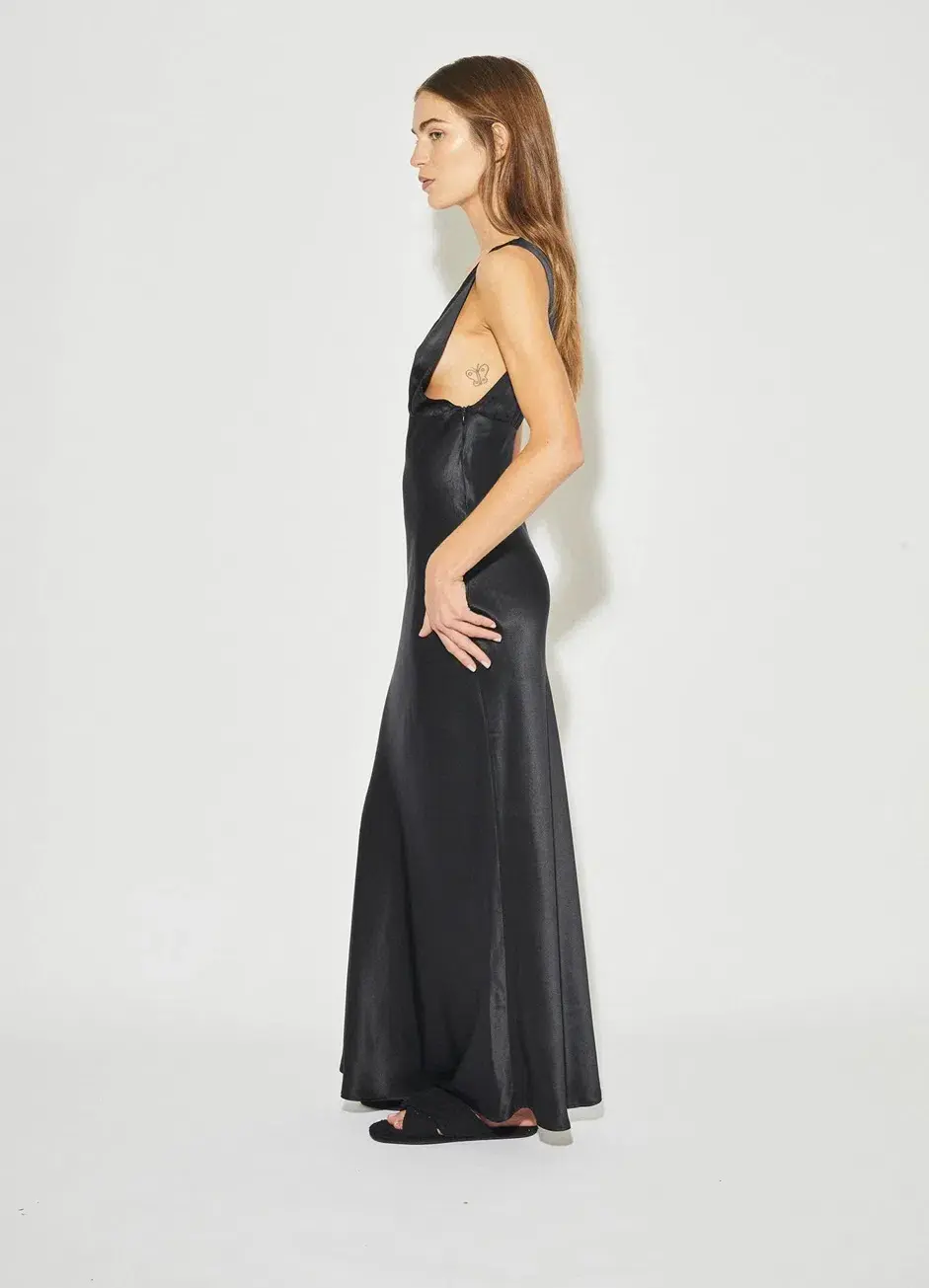 Maison Essentiele Vintage Maxi Gown Black Size 6 for rent on The Volte - main image