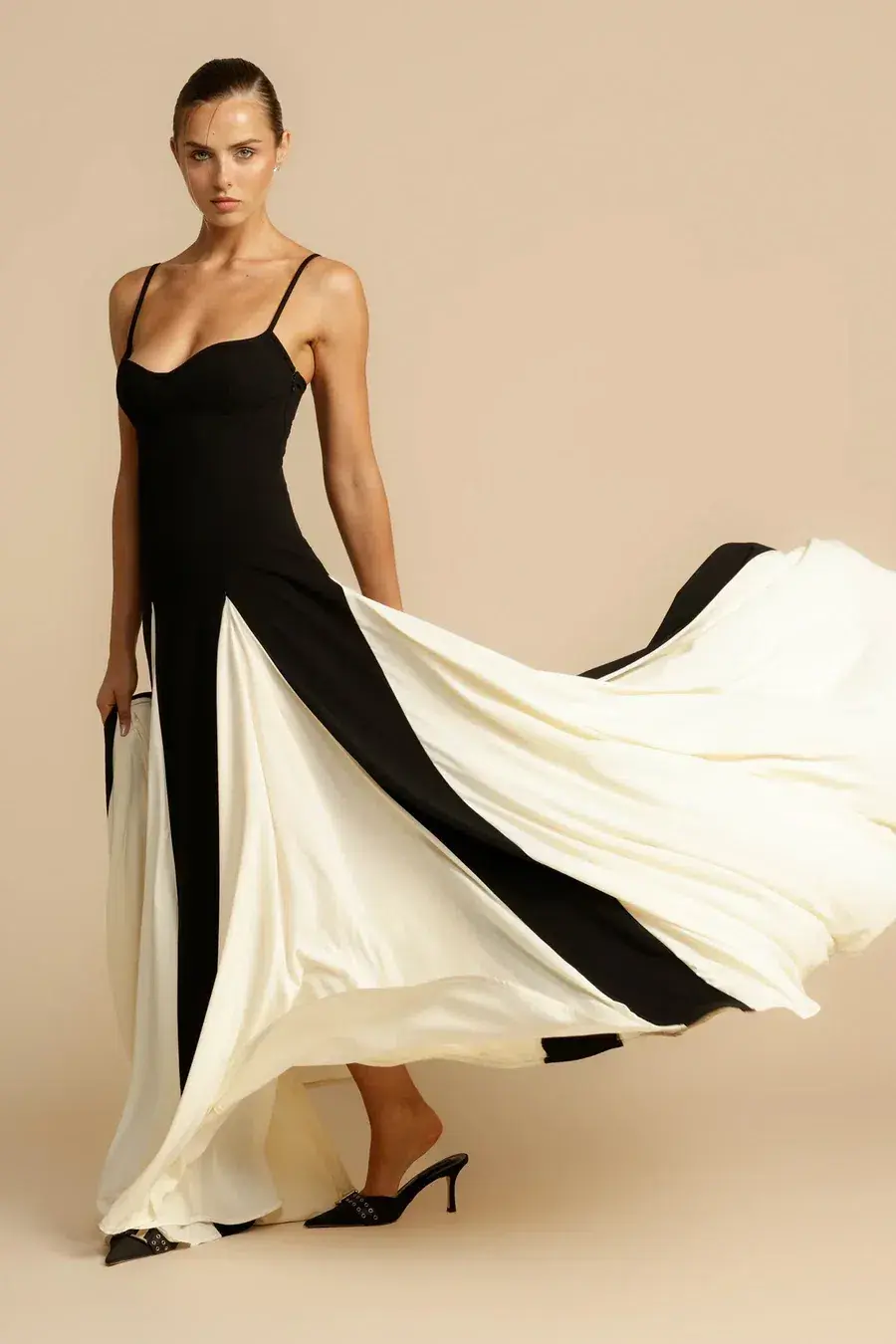 Arcina Ori Paloma Dress Black/White Size 8 for rent on The Volte - main image