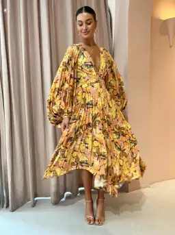 Acler Palms Midi Dress Kaleidoscope Floral Size 8 for rent on The Volte - image 1