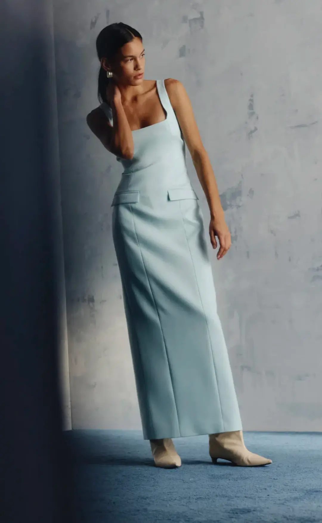 Anna Quan Ivana Dress Ice Blue Size 8 for rent on The Volte - main image