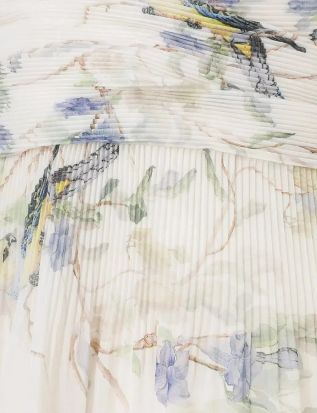Zimmermann Pleated Midi Dress Blue Birds Size 3 / AU 14 for rent on The Volte - main image
